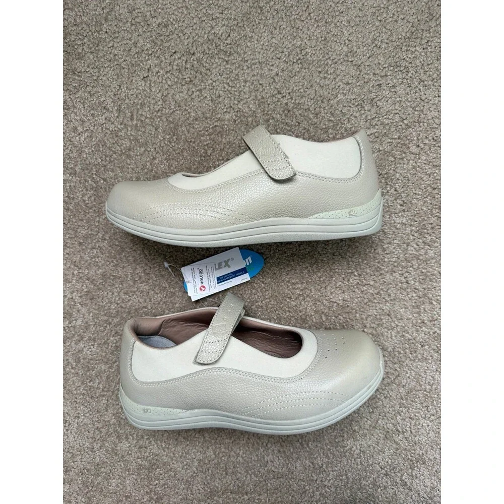 Drew Rose 14375 Women's 8WW Bone Leather Mary Jane Comfort Shoes NWT Orthotic